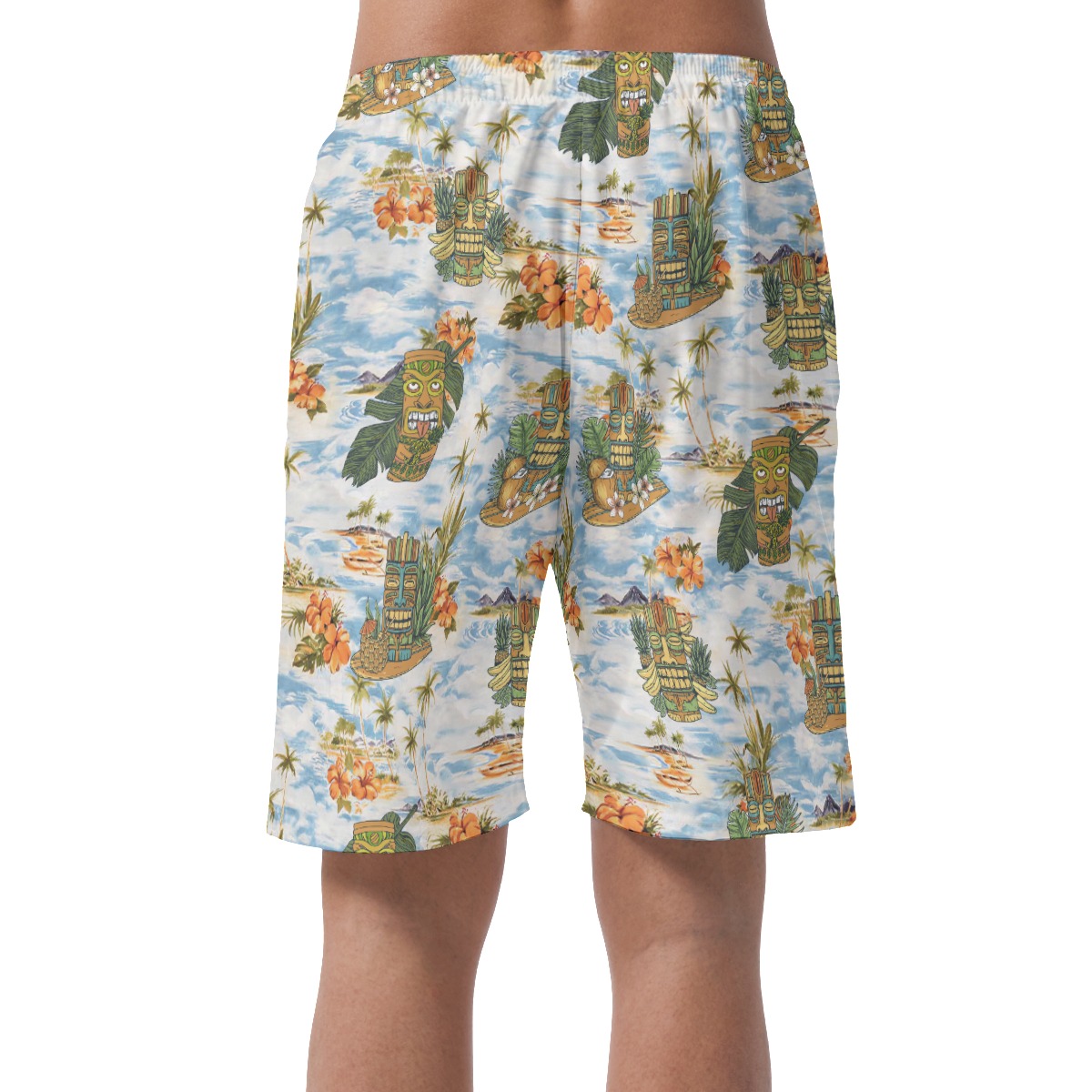 Tropical Tiki Summer Beach Shorts For Men
