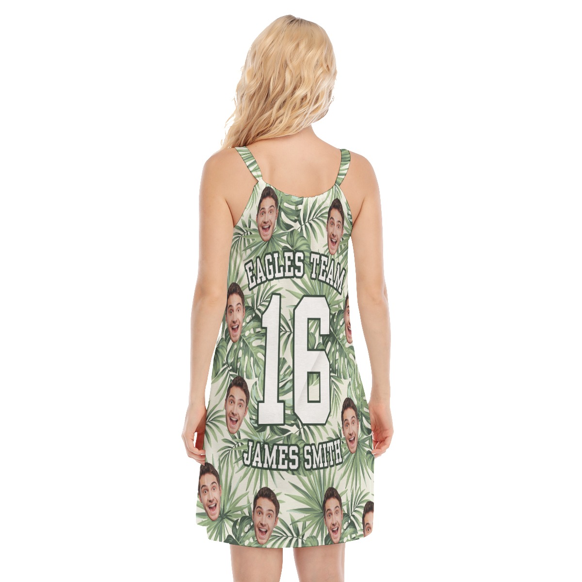 Custom Face Sports Team Tropical Hawaiian Dress