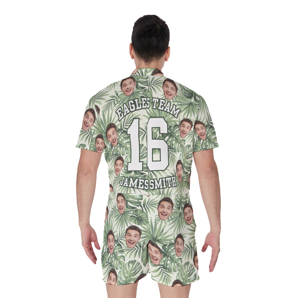 Cool Custom Sports Team Hawaiian Romper For Men