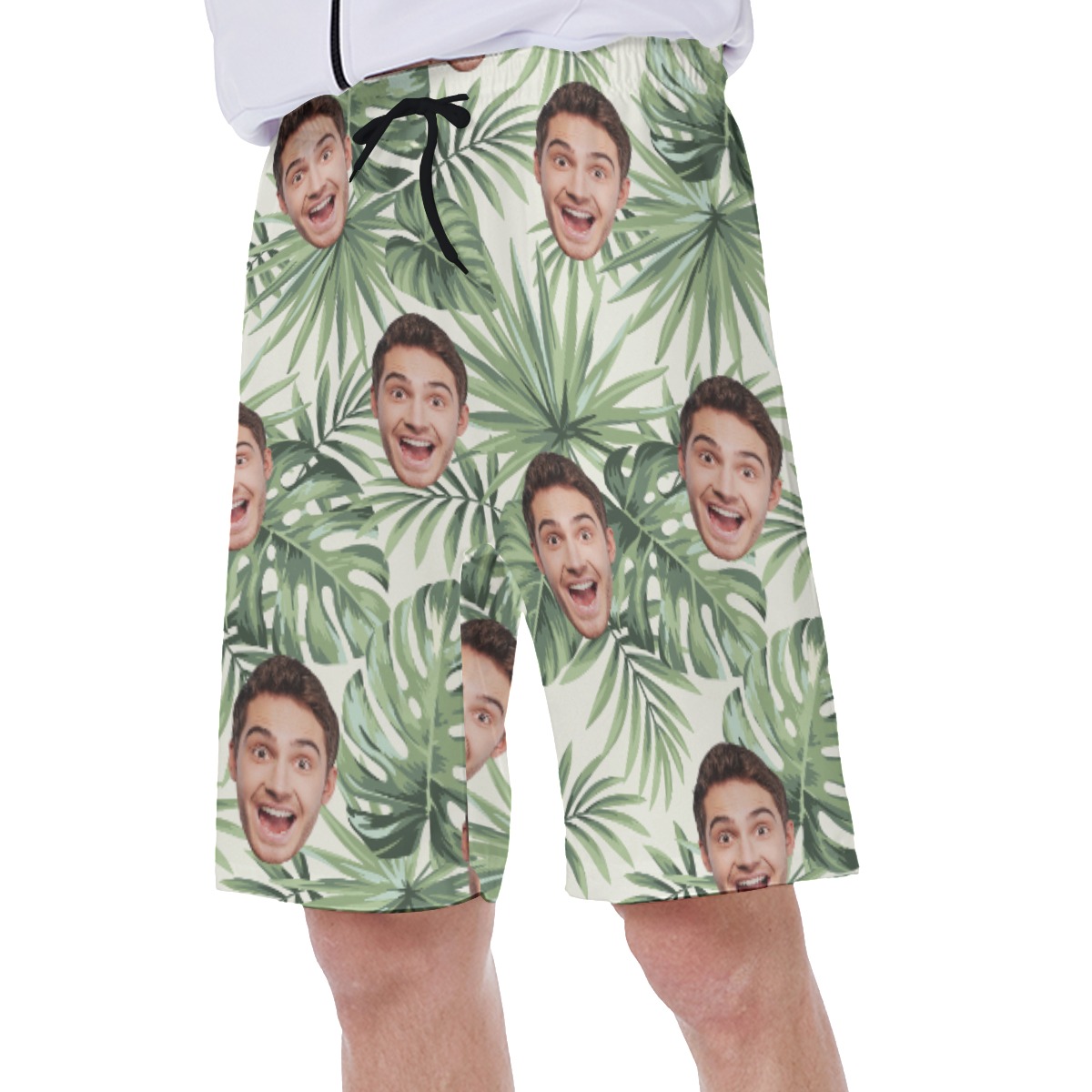 Funny Sports Team Custom Face Hawaiian Swim Trunks For Men