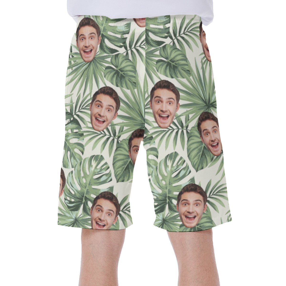 Funny Sports Team Custom Face Hawaiian Swim Trunks For Men