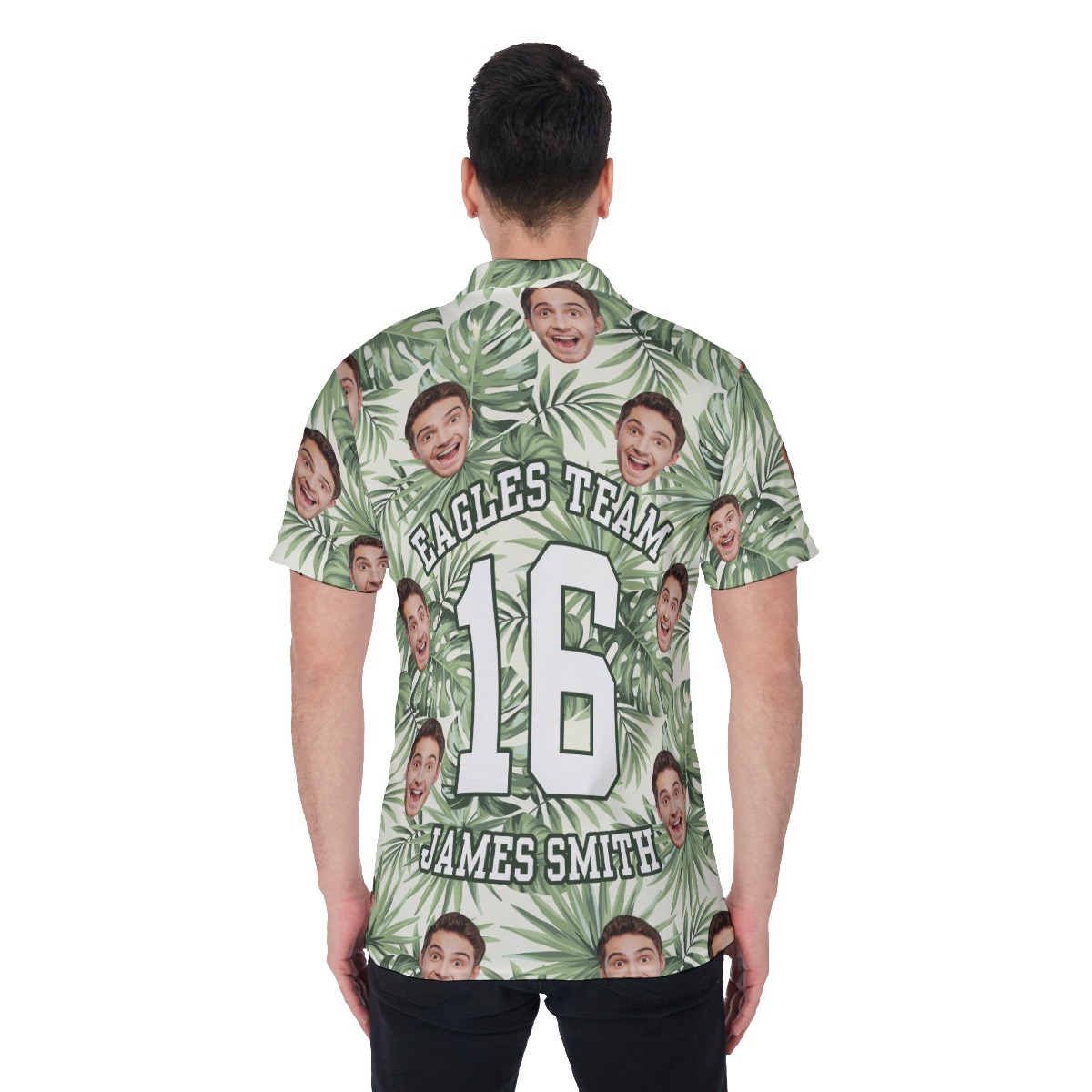 Custom Face Sports Team Polo Hawaiian Shirt