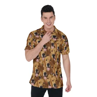 Men's Polo Shirt With Multiple Custom Dog Face