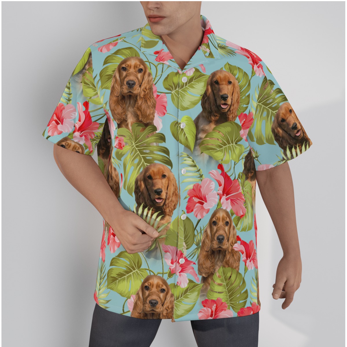 Funny Hawaiian Shirt With Custom Dog Face - variant image 1