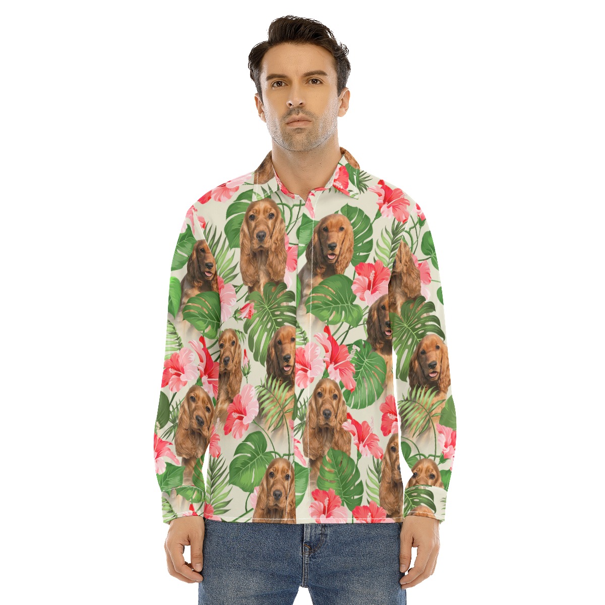 Tropical Floral Long Sleeve With Dog Face - variant image 1