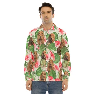 Tropical Floral Long Sleeve With Dog Face