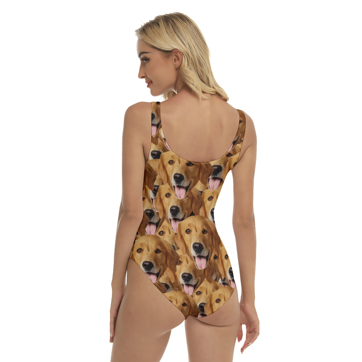 Unique Custom Dog Face Women Swimsuit