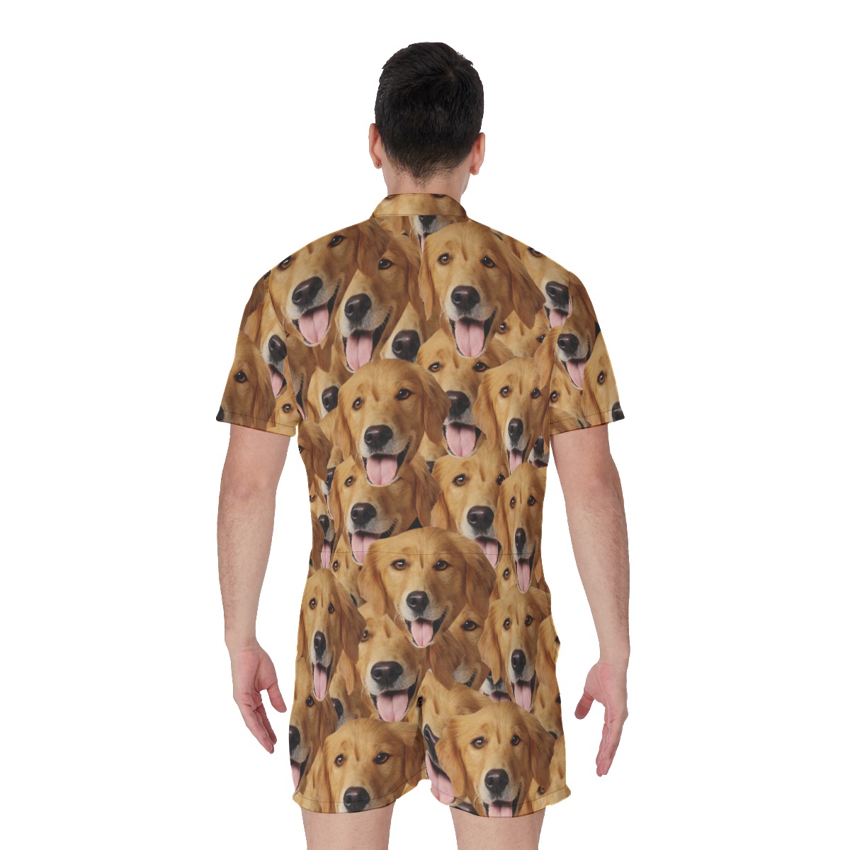 Hilarious Custom Dog Face Men's Romper