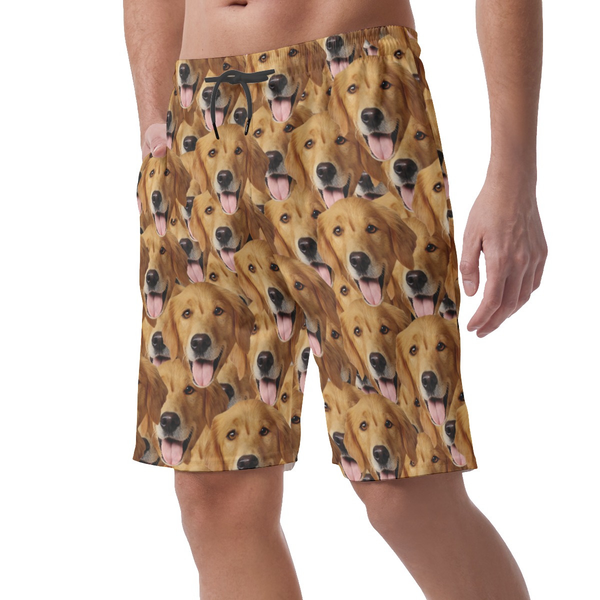 Custom Dog Face Men's Hawaiian Shorts