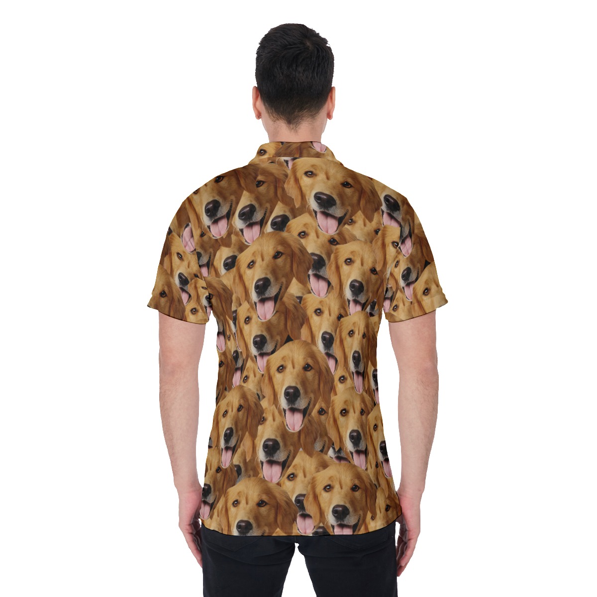 Men's Polo Shirt With Multiple Custom Dog Face