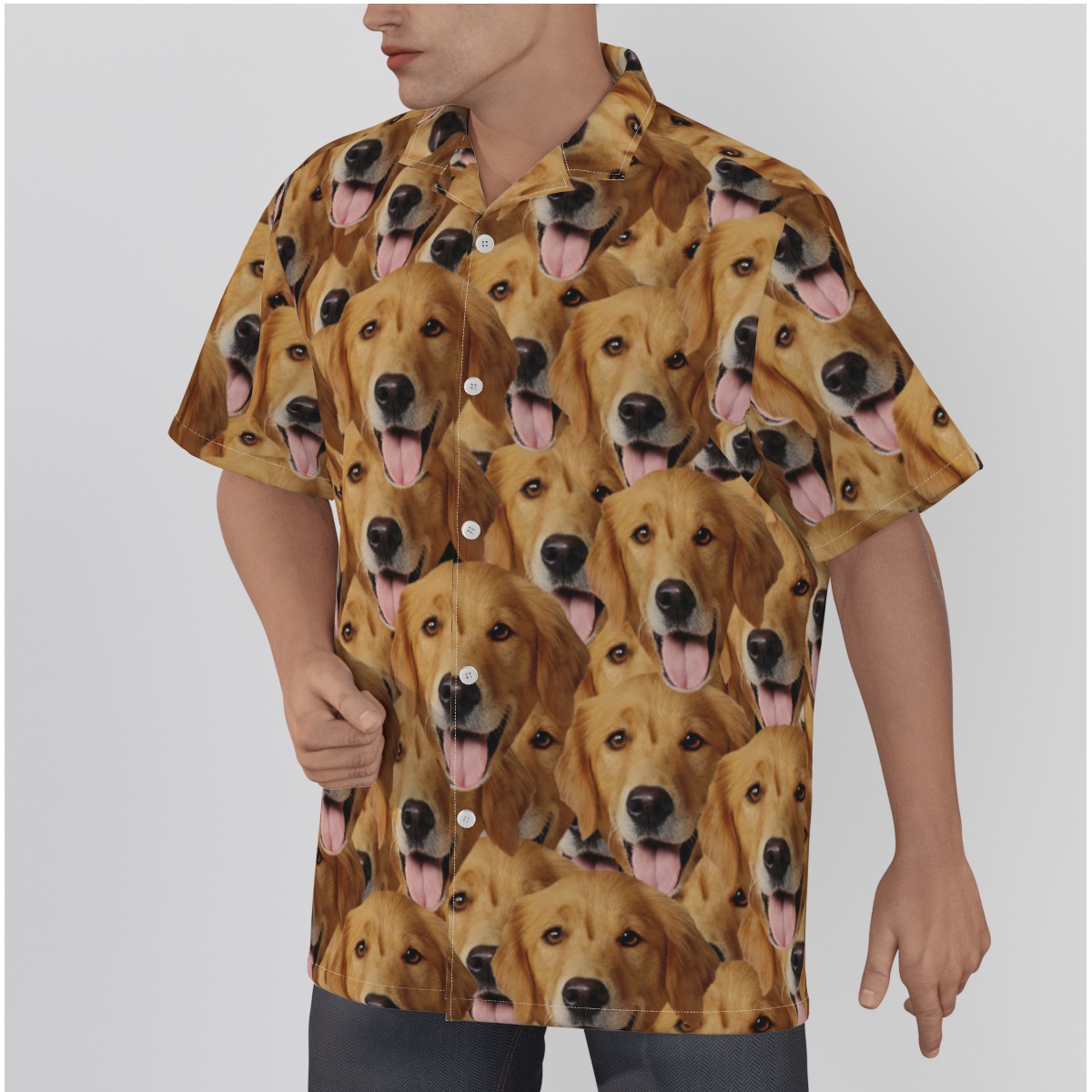 Hawaiian Shirt With Multiple Custom Dog Face