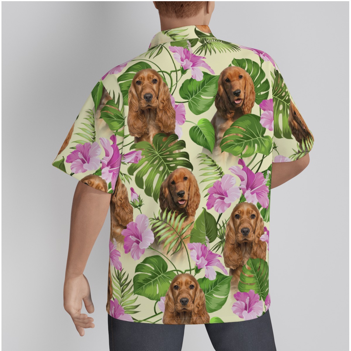 Purple Floral Hawaiian Shirt With Custom Face