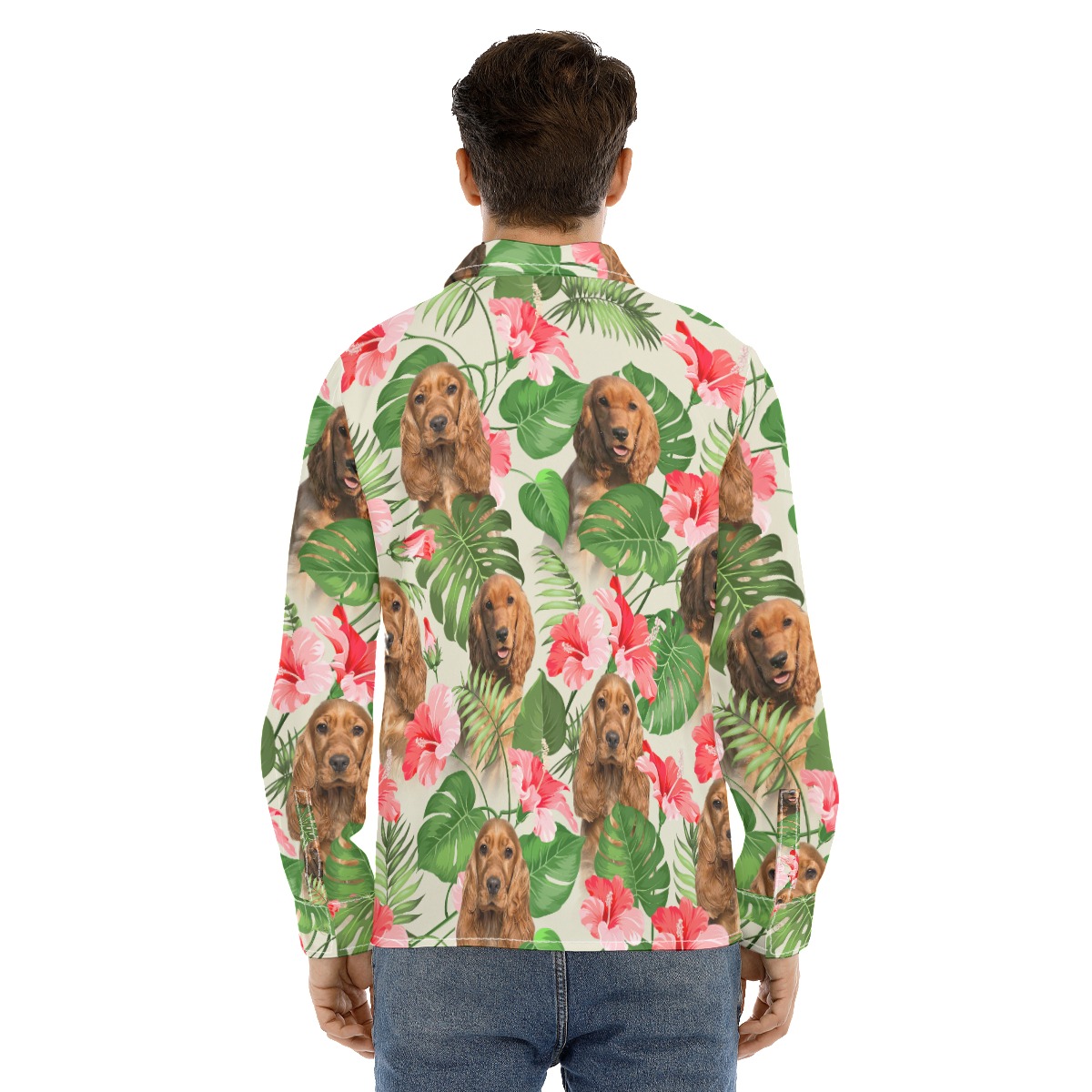 Tropical Floral Long Sleeve With Dog Face