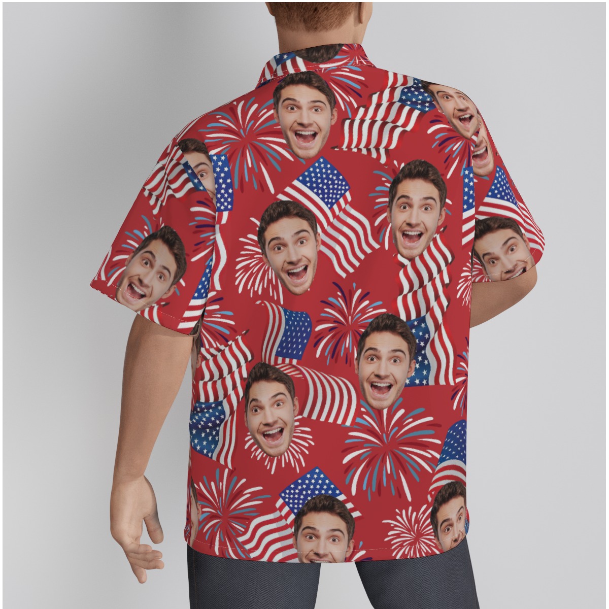 4th Of July Custom Face Patriotic Hawaiian Shirt