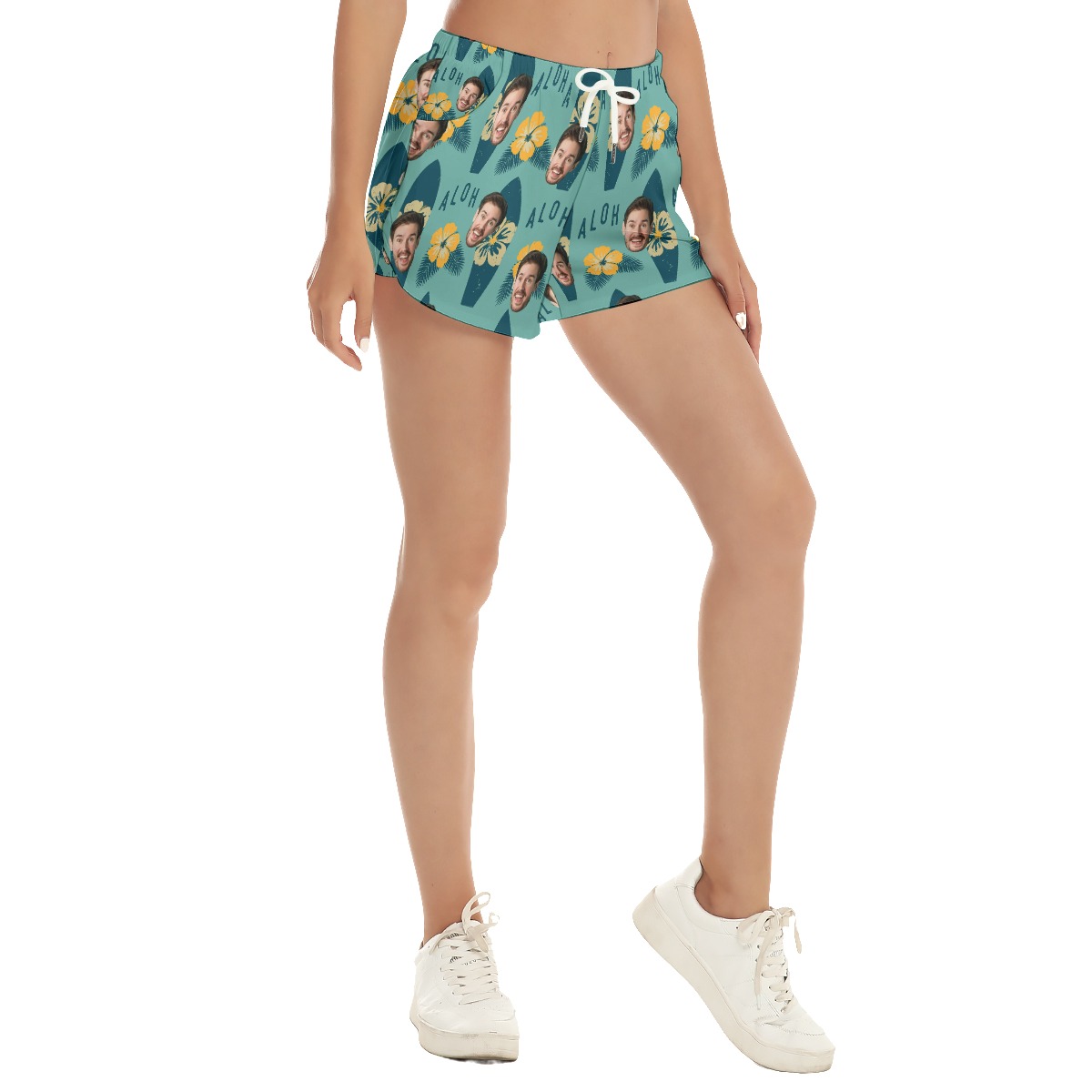 Surfing Aloha Women's Shorts With Face