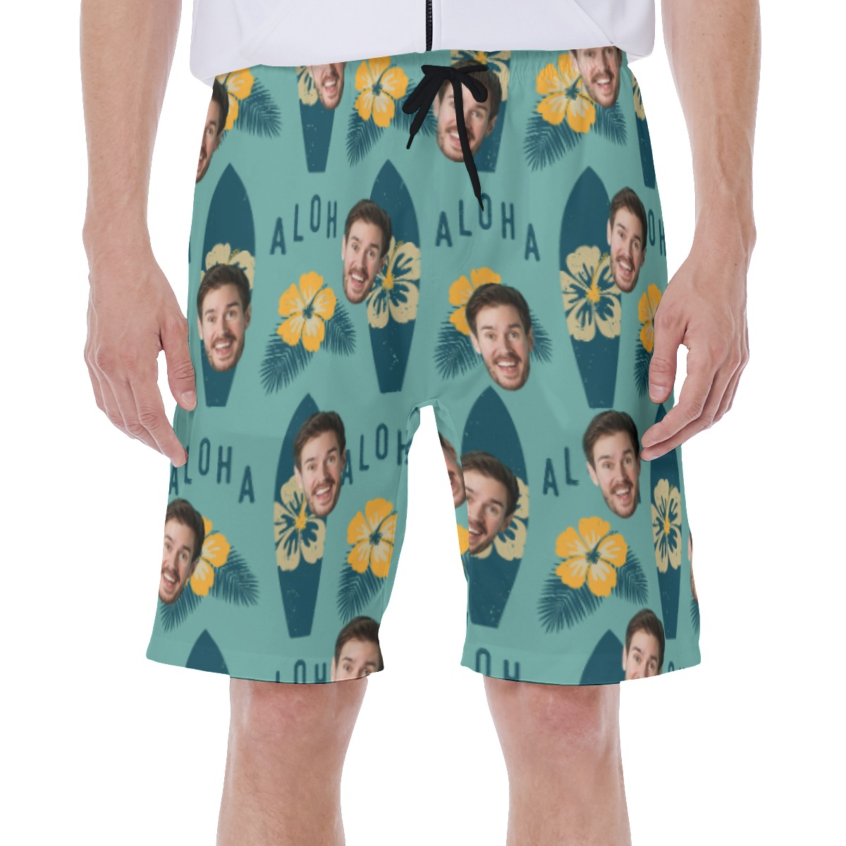 Funny Custom Face Beach Swim Trunks With Custom Face - variant image 1