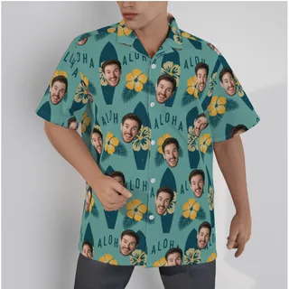Surfing Aloha Hawaiian Shirt With Face