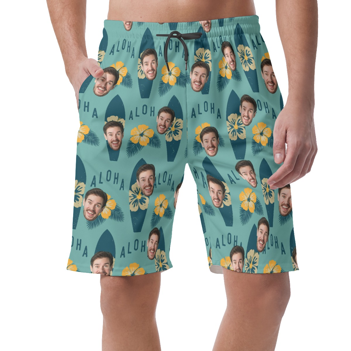 Surfing Beach Shorts With Custom Face - variant image 1