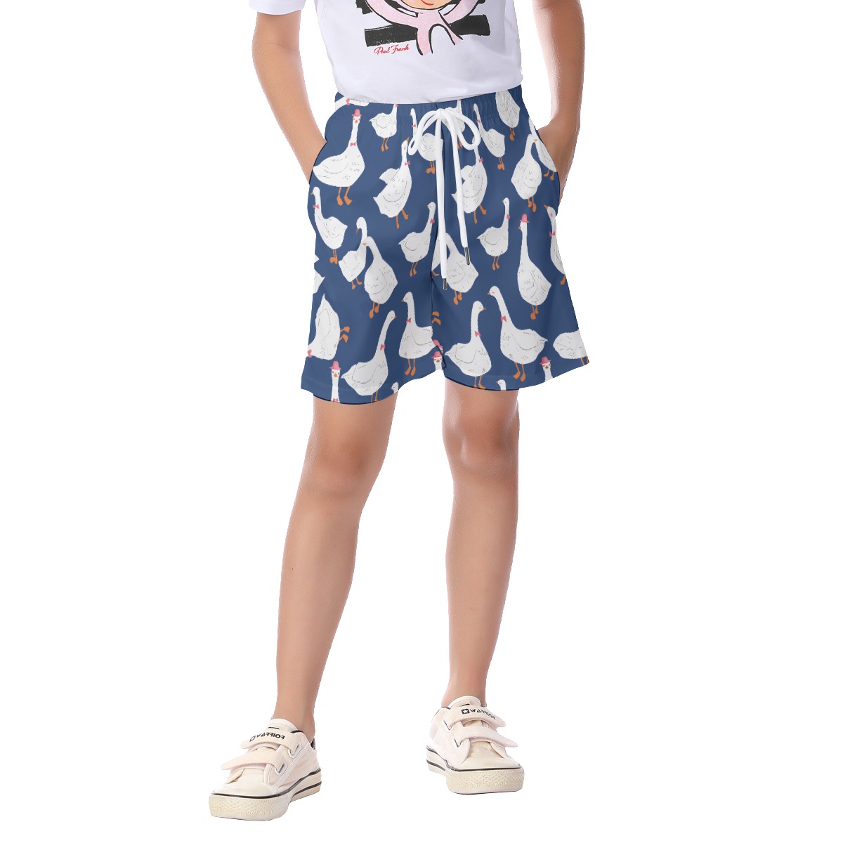 Cool Goose Blue Hawaiian Shorts For Kids - variant image 1