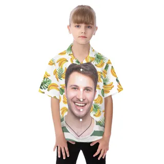 Kid's Hawaiian Shirts With Face Custom