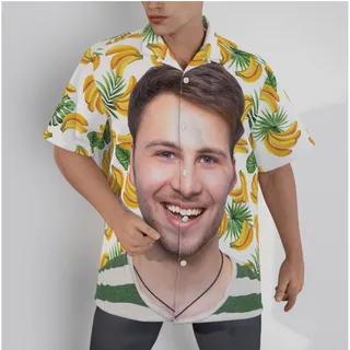 Funny Banana Hawaiian Shirt With Face For Men