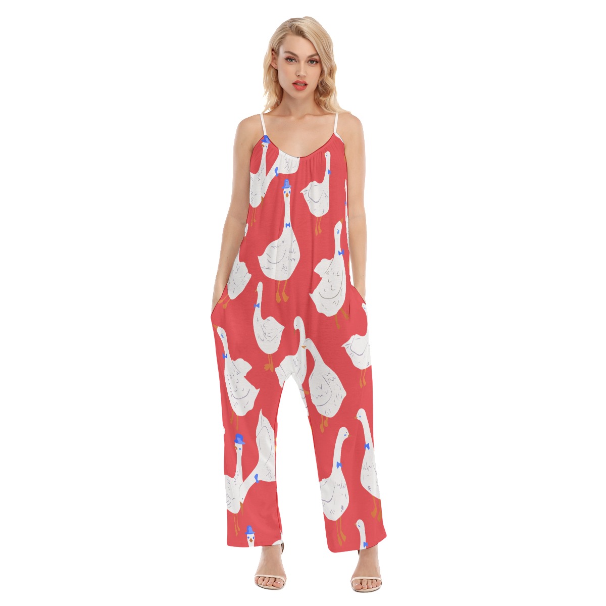 Red Goose Summer Hawaiian Jumpsuit For Women - variant image 1