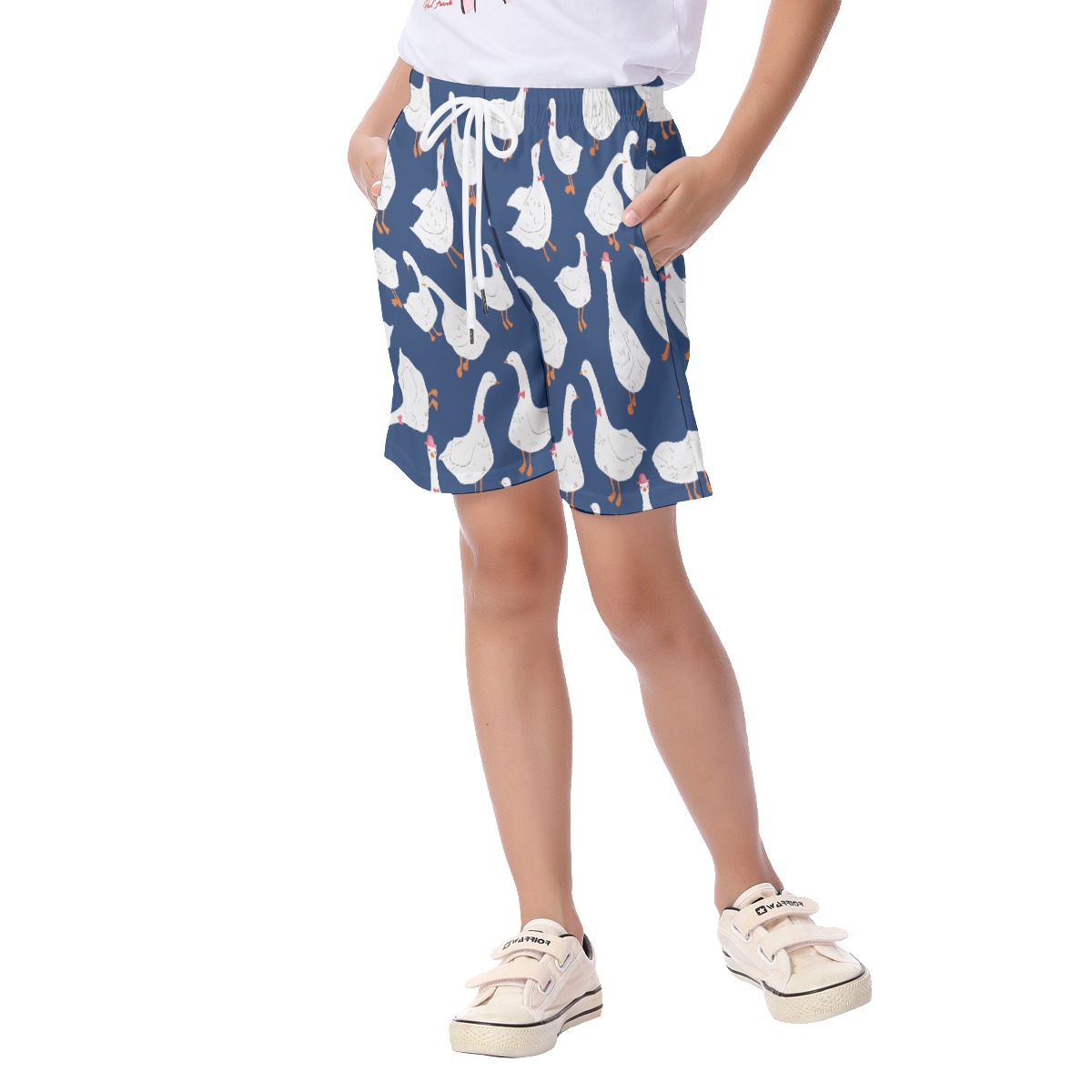 Cool Goose Blue Hawaiian Shorts For Kids