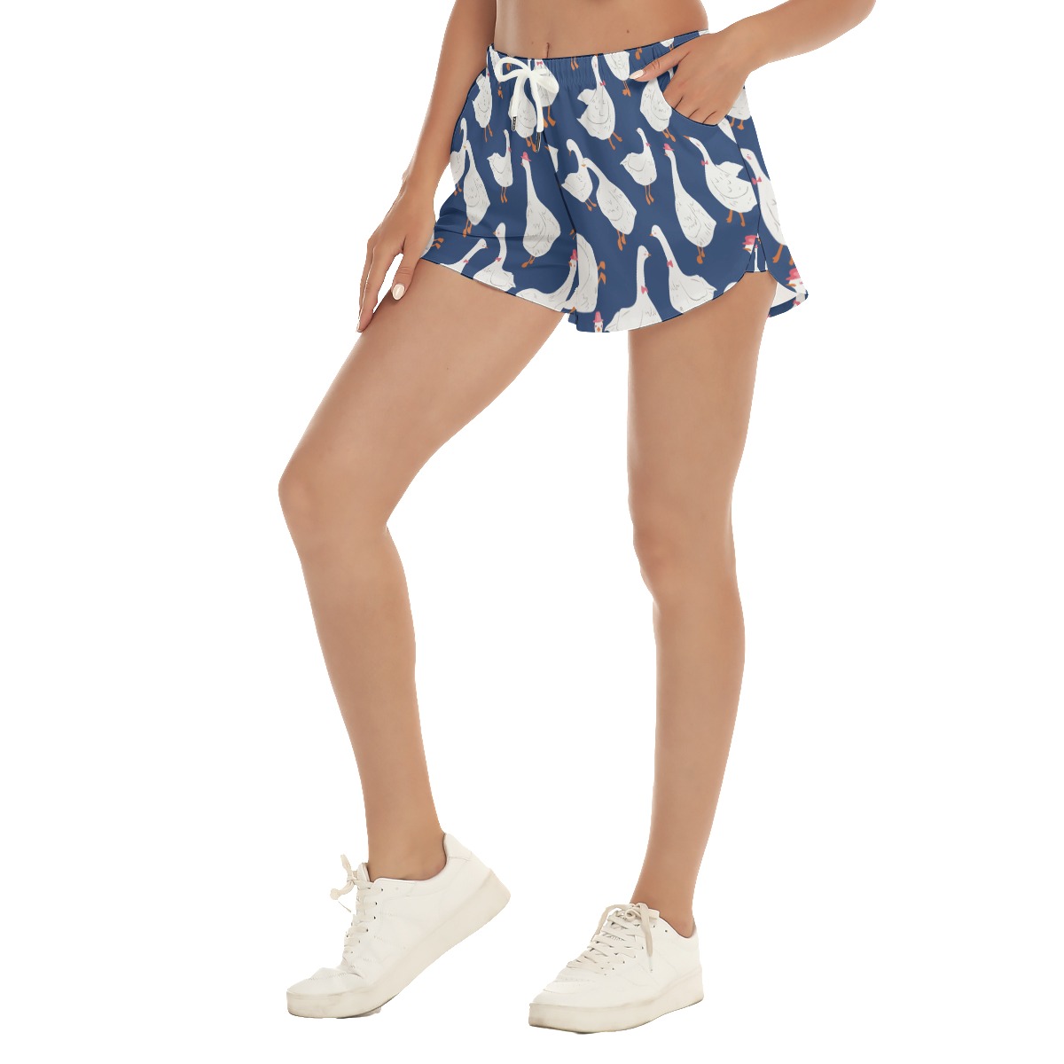 Women's Goose Blue Hawaiian Summer Shorts