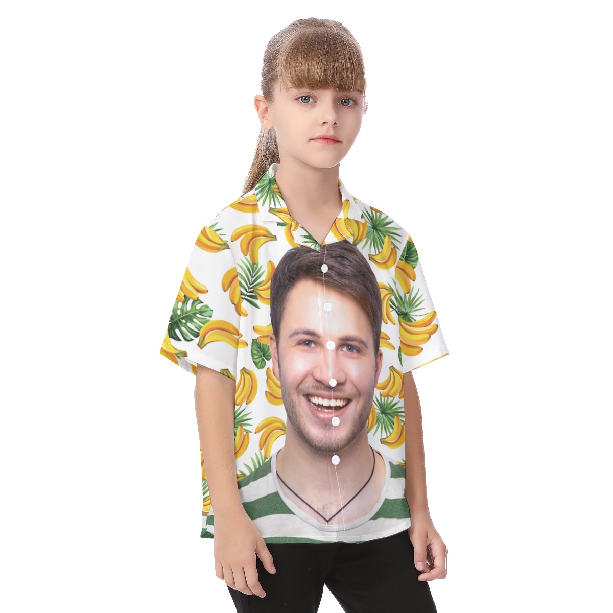 Kid's Hawaiian Shirts With Face Custom