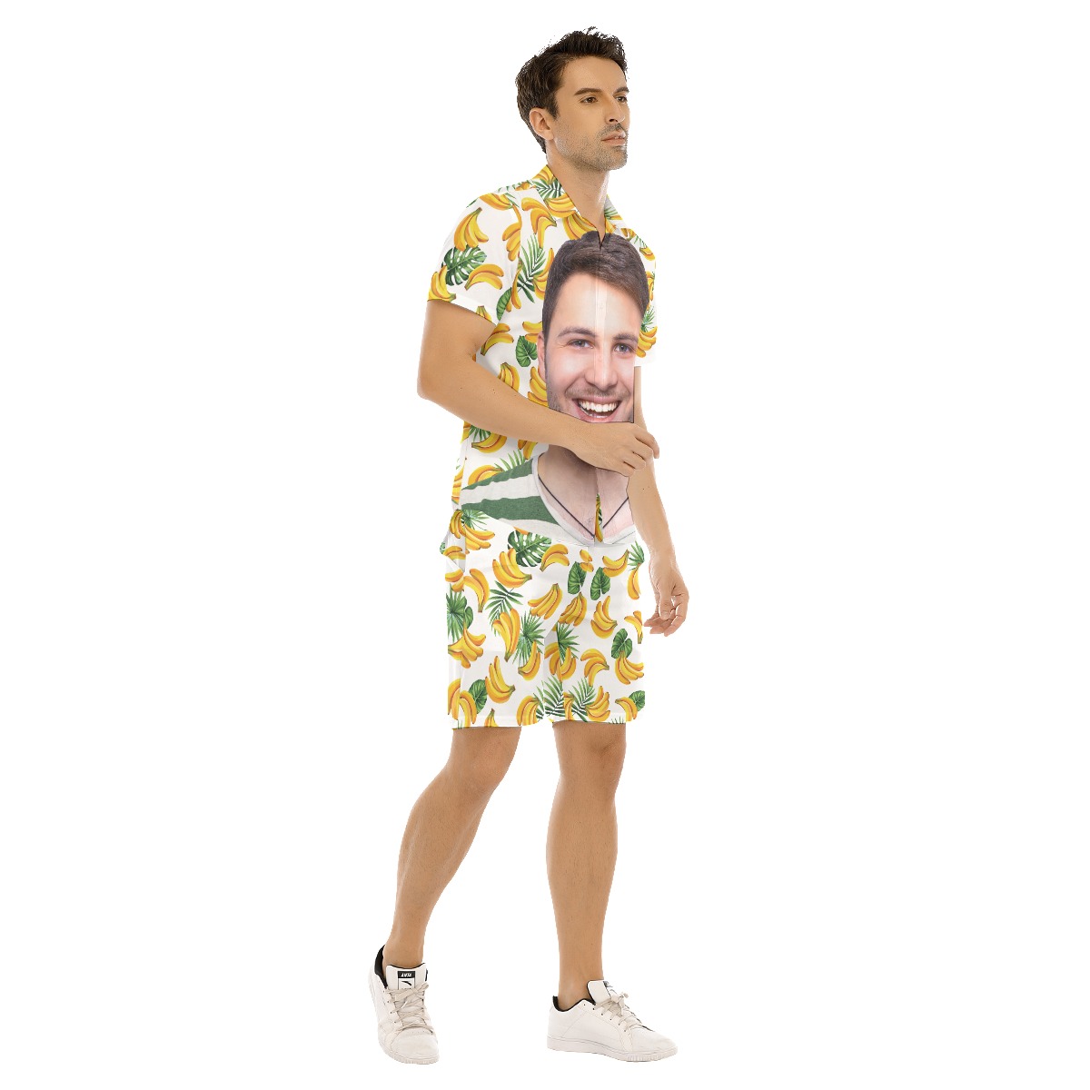 Funny Hawaiian Shirt Set With Custom Face For Men