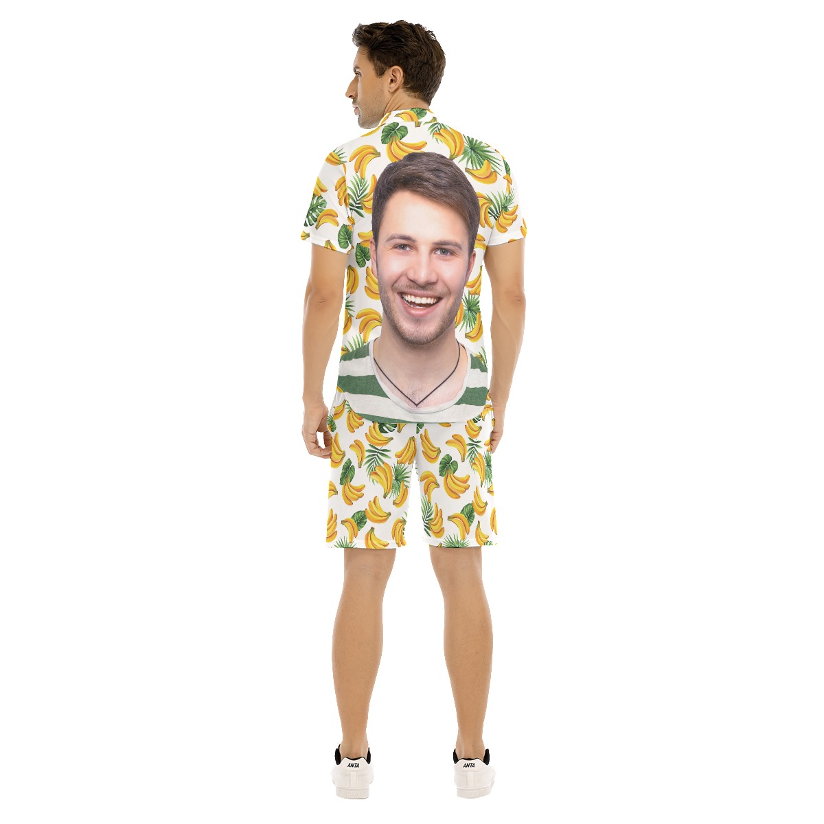 Funny Hawaiian Shirt Set With Custom Face For Men