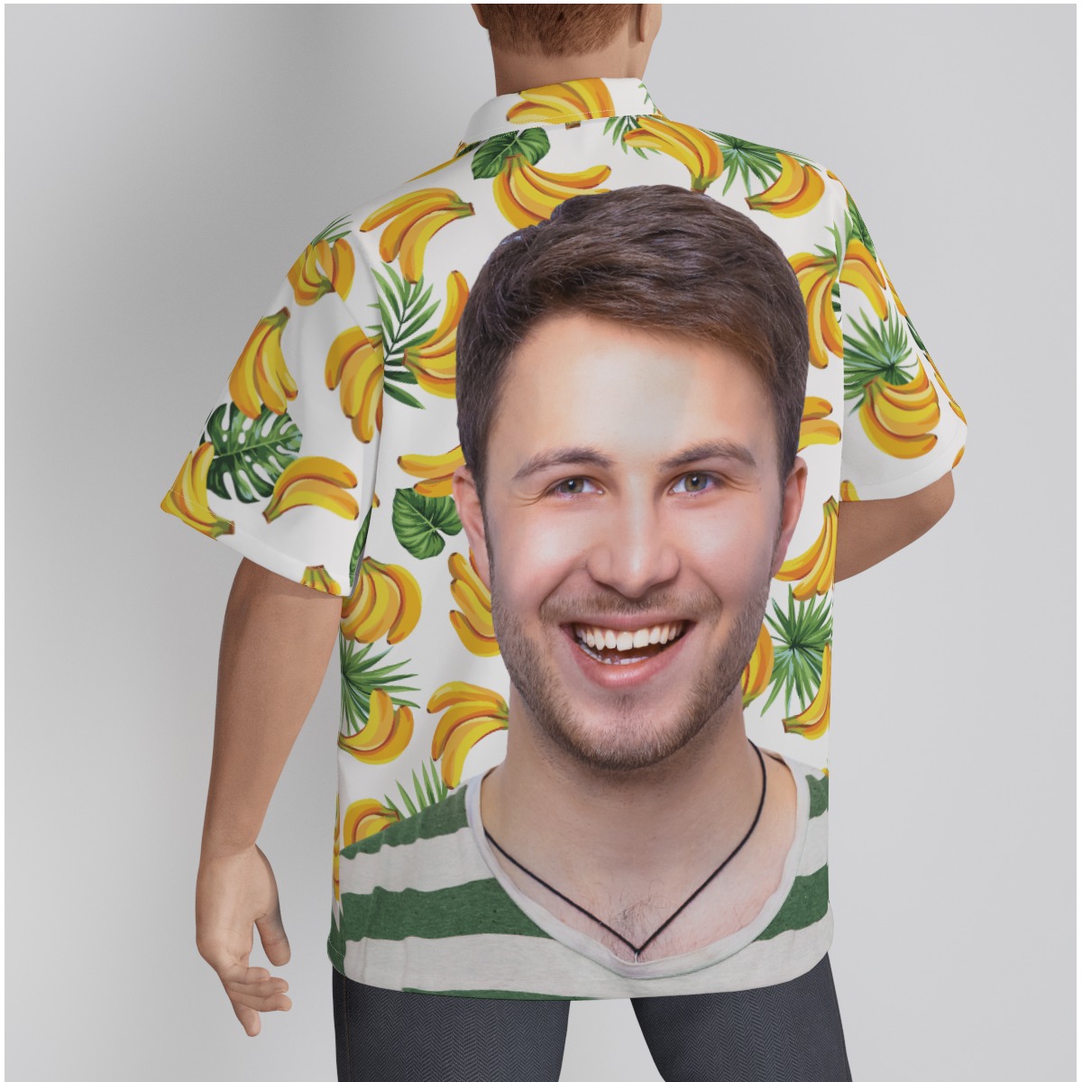 Funny Banana Hawaiian Shirt With Face For Men