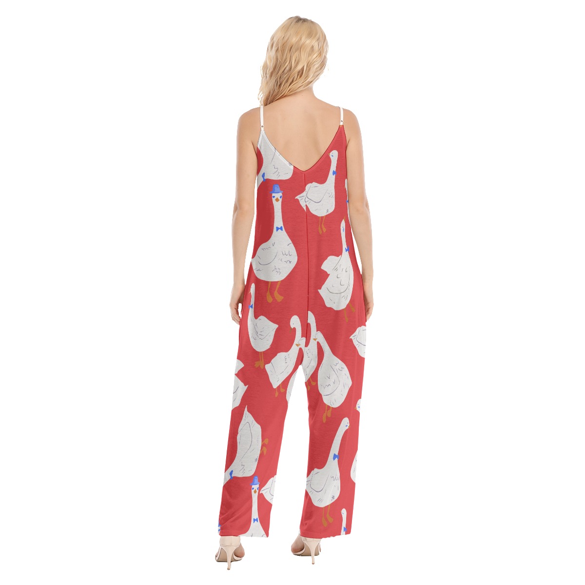 Red Goose Summer Hawaiian Jumpsuit For Women
