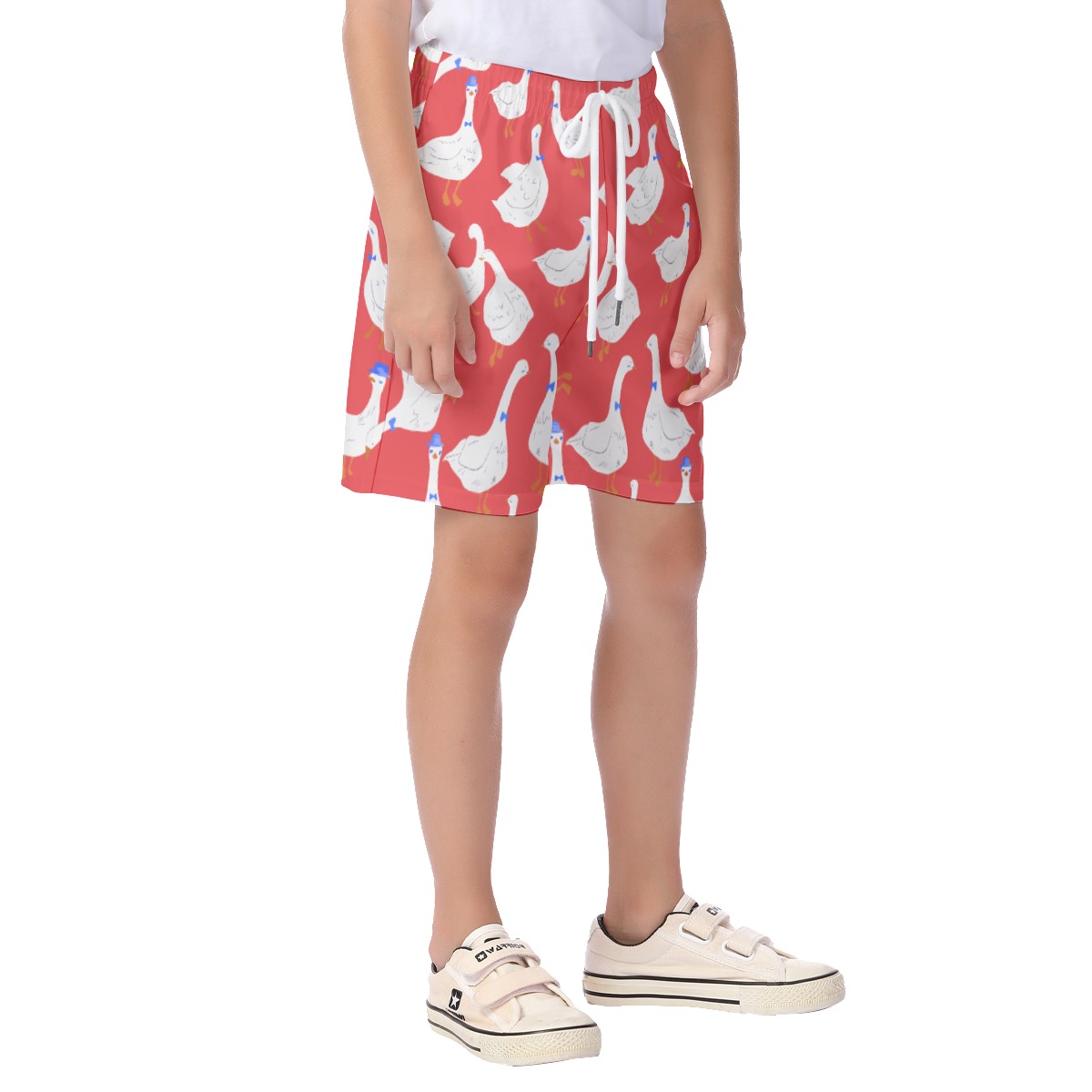 Cool Goose Red Aloha Shorts For Kids