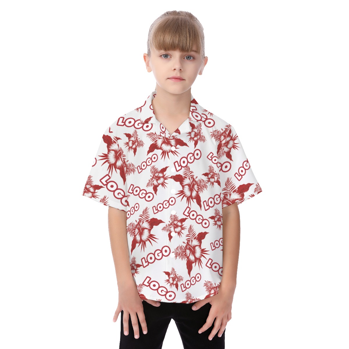 Custom Logo Kid's Button Up Shirt - variant image 1