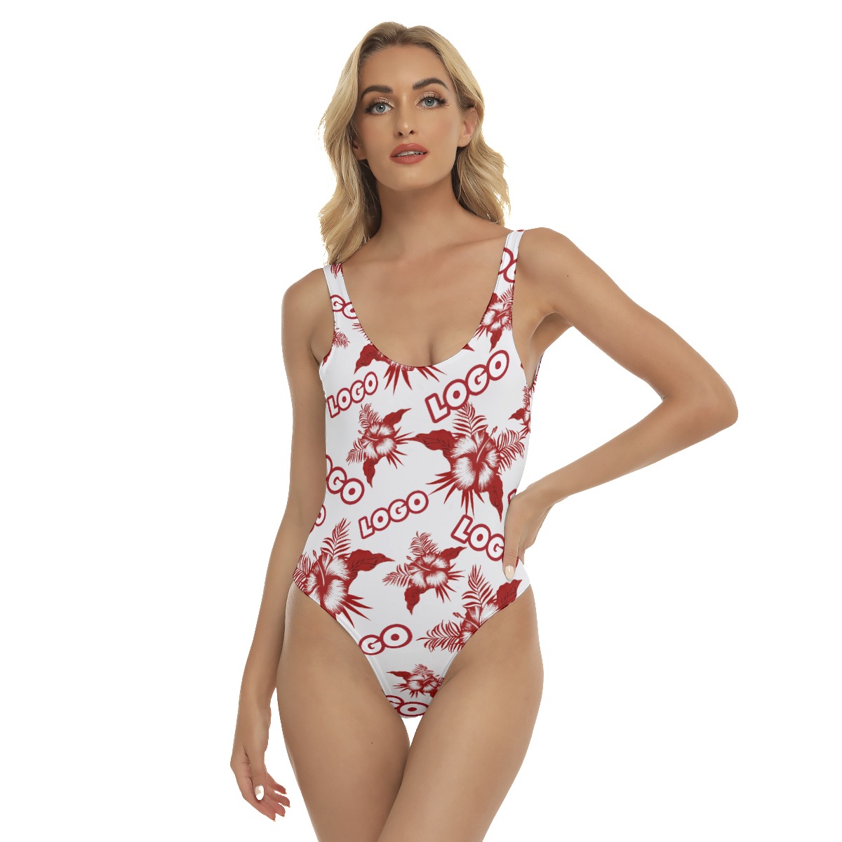 Women's Hawaiian Swimsuit With Custom Logo - variant image 1