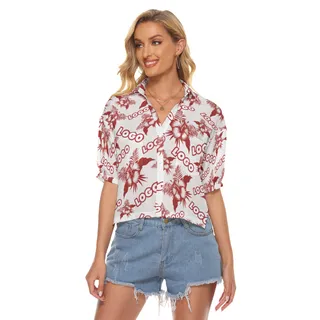 Women's Hawaiian Cropped Top With Custom Logo