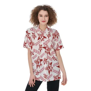 Women's Hawaiian Shirt With Custom Logo