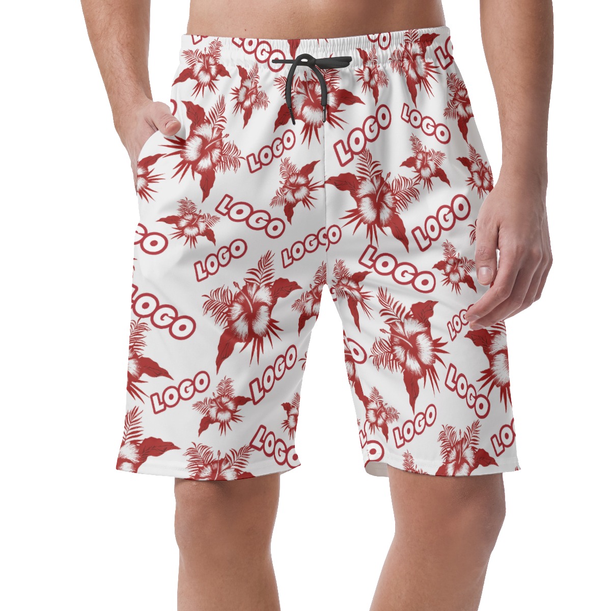 Floral Hawaiian Shorts With Logo - variant image 1
