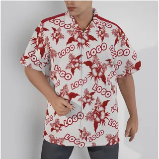 Team Hawaiian Shirt With Custom Logo
