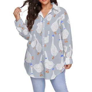 Cool Goose Women's Plus Size Hawaiian Shirt