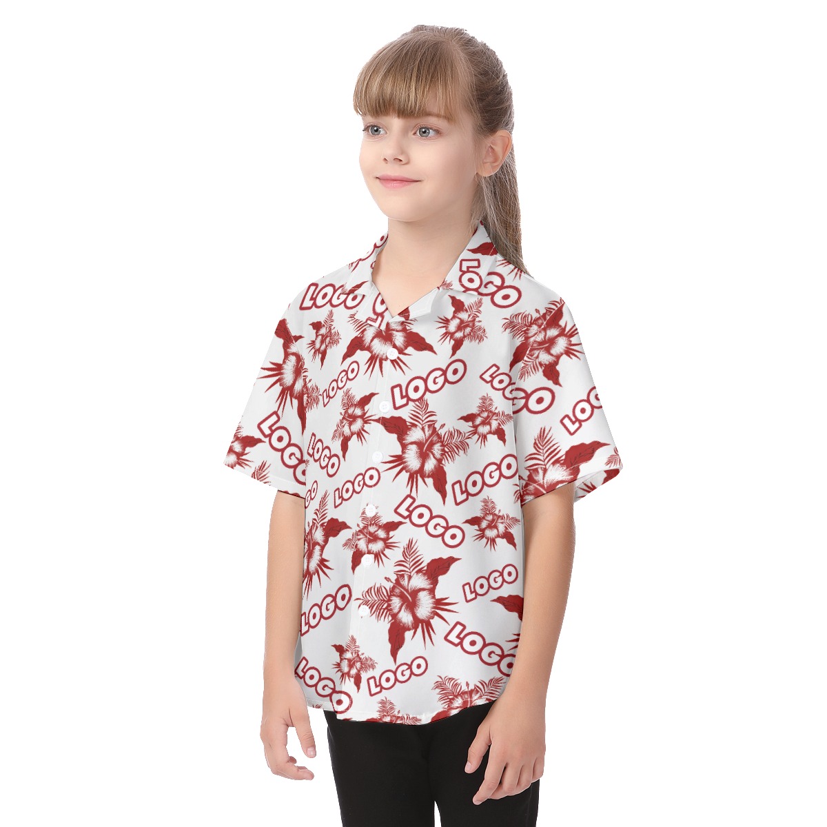 Custom Logo Kid's Button Up Shirt