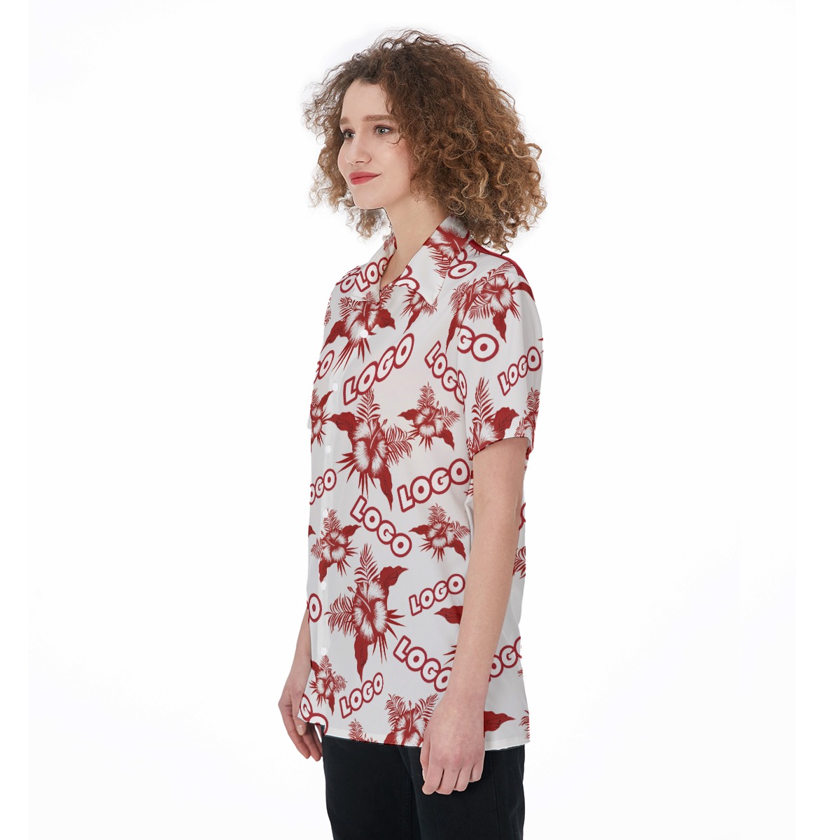 Women's Hawaiian Shirt With Custom Logo
