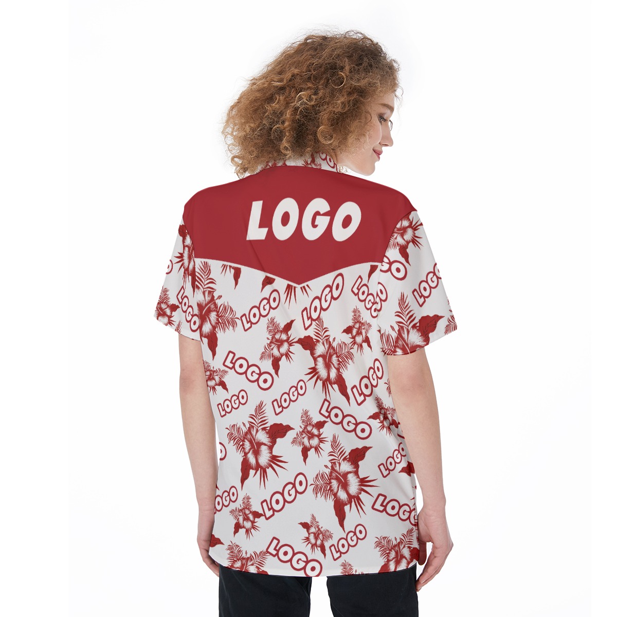 Women's Hawaiian Shirt With Custom Logo