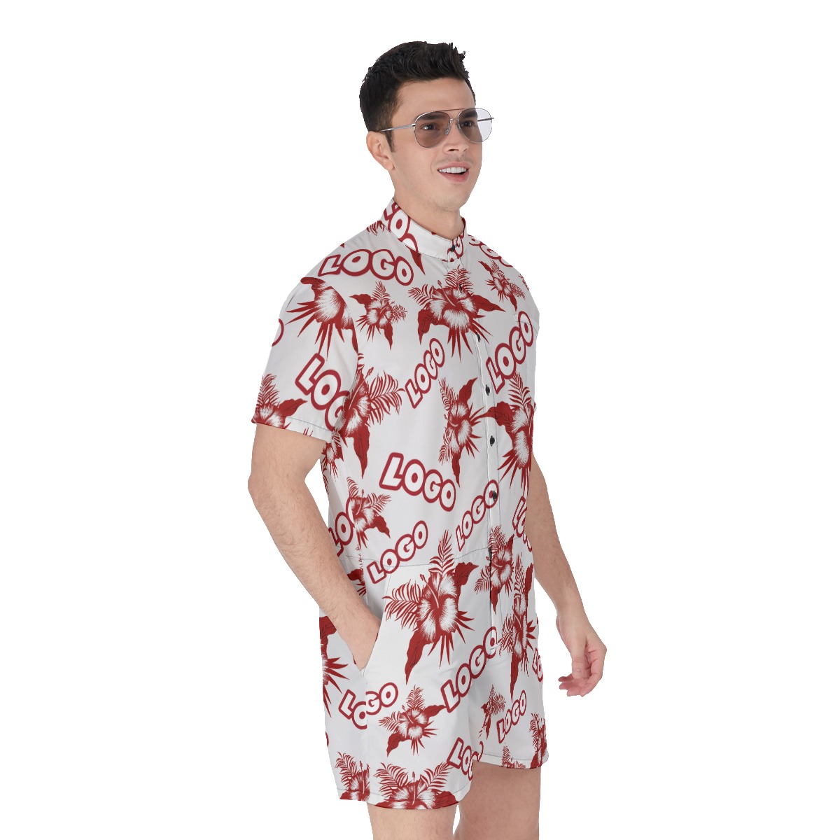 Custom Hawaiian Romper With Logo