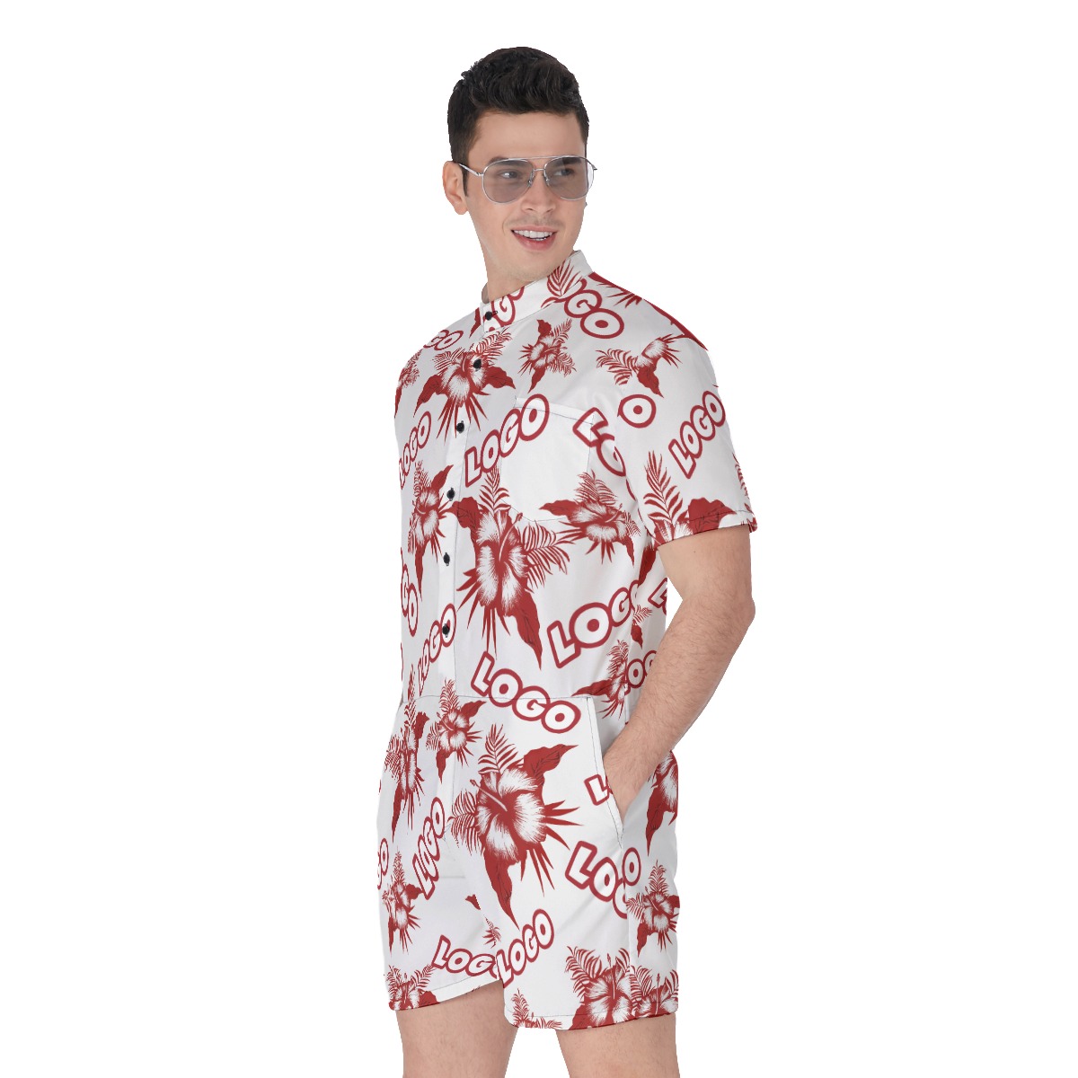 Custom Hawaiian Romper With Logo