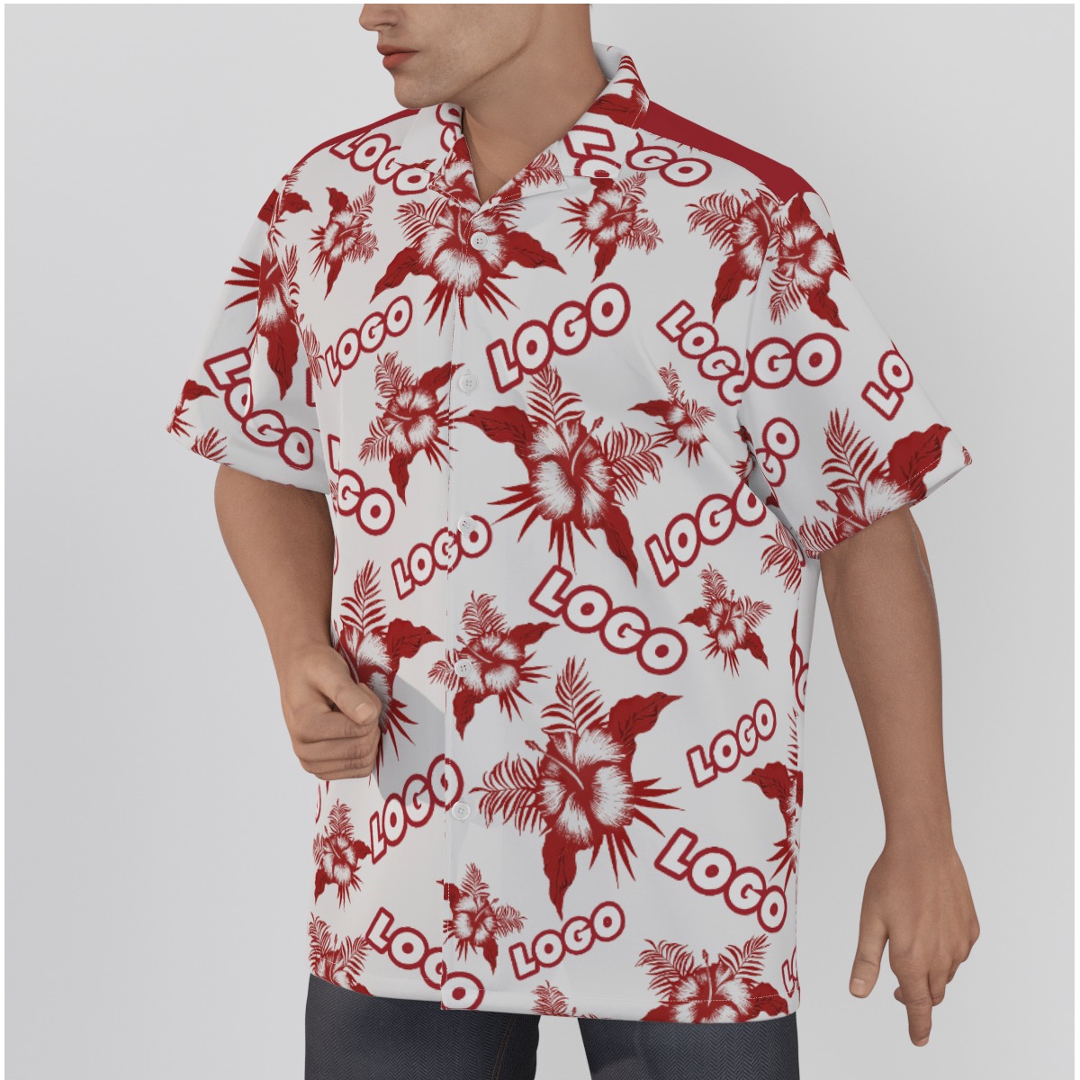 Team Hawaiian Shirt With Custom Logo