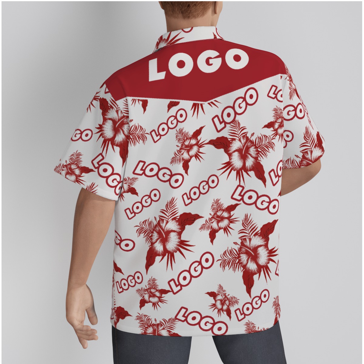 Team Hawaiian Shirt With Custom Logo