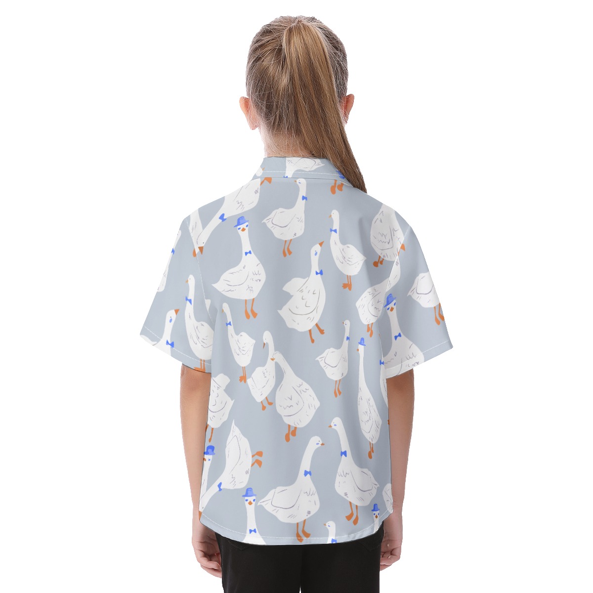 Cool Goose Button Hawaiian Shirt For Kids