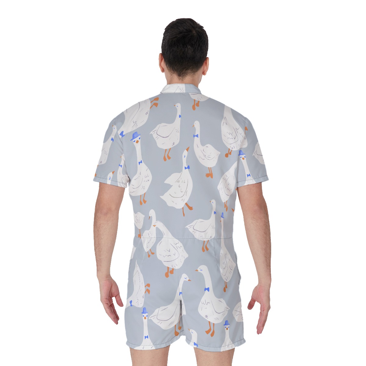 Men's Cute Goose Hawaiian Romper